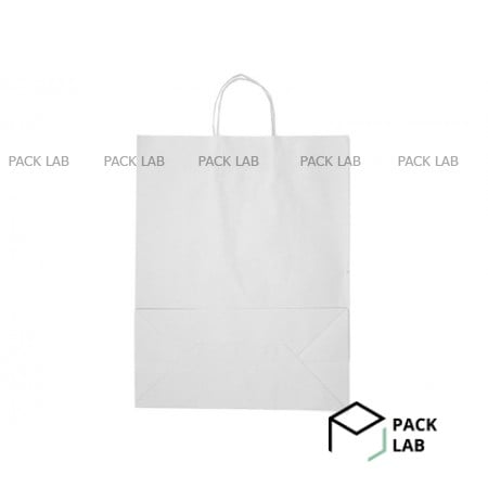 Paper bag white with handle 320*420 mm Paper bag white with handle 320*420 mm